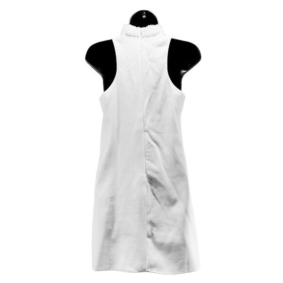 LULUS Women's Dress White Sleeveless Pearl Embellished Neckline Stretch Size XS - Picture 5 of 16